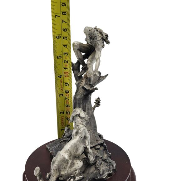 Chilmark Gros Ventre Moment of Truth Michael Boyett 82 Pewter Sculpture Western - Picture 12 of 16